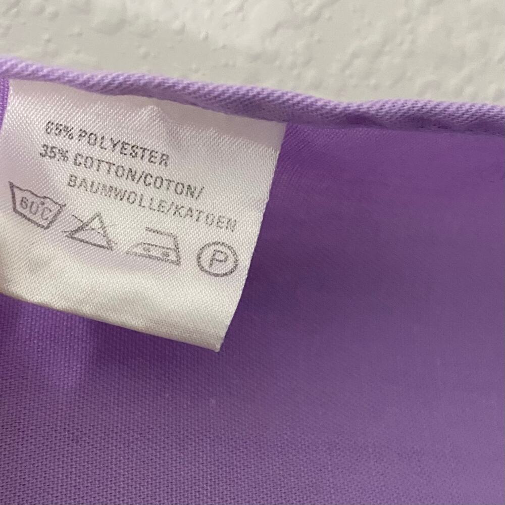 Lavender Floral Embroidered Half Apron Ruffle Waist Tie Cottagecore - Picture 8 of 9